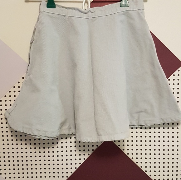 American Apparel Light Blue Corduroy Circle Skirt - Picture 4 of 8